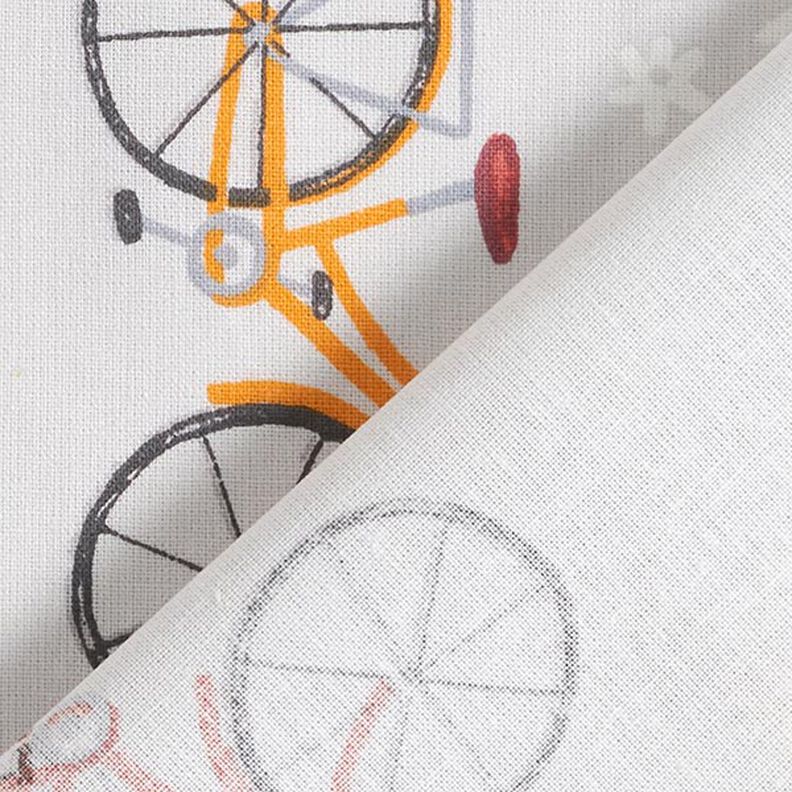 Bavlněná látka Kreton Holandské kolo – světle oranžová/mlhově šedá,  image number 4