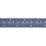 Šikmý proužek Hvězdy Bio bavlna [20 mm] – namornicka modr,  thumbnail number 1