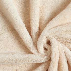 kvalitní jednobarevné umělé kožich – cashew (béžová), 