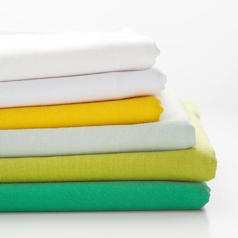 Bavlněný žerzej Medium jednobarevný – sluníčkově žlutá,  image number 4