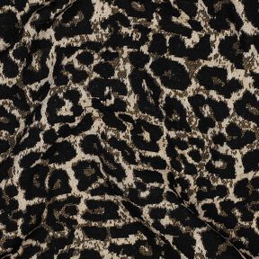 Žakár Leopardí vzor – přírodni/černá,  Žakár Leopardí vzor – přírodni/černá,