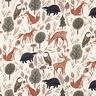 Teplákovina počesaná Zvířátka v lese digitální potisk | Poppy Fabrics – vlněná bílá,  thumbnail number 1