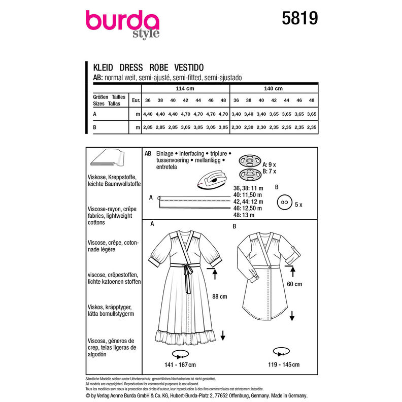 Šaty | Burda 5819| 36-48, image number 9
