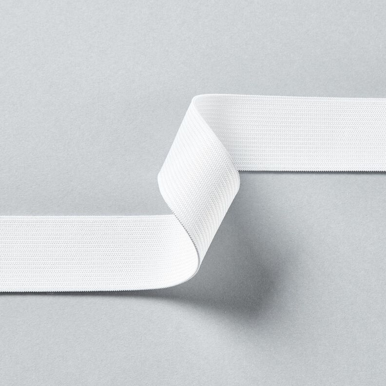 Hladká gumová stužka [3 m | 30 mm] – bílá,  image number 2