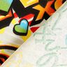 Dekorační látka Polopanama Graffiti – stříbrně šedá,  thumbnail number 3