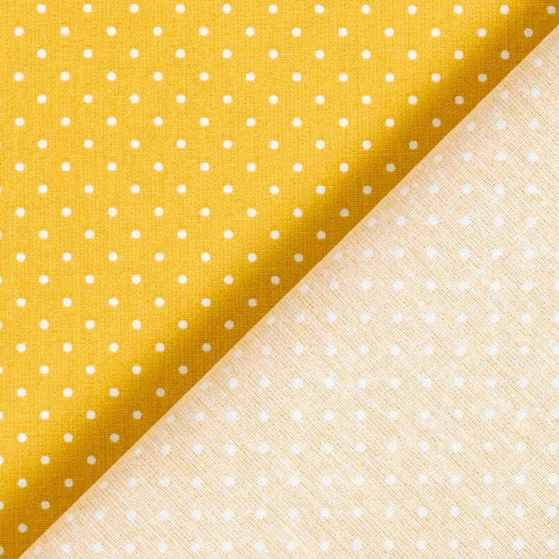 Bavlněný popelín Malé puntíky – hořčicove žlutá/bílá,  image number 6