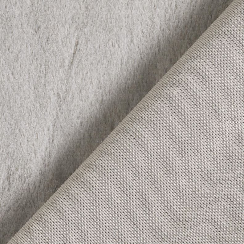 kvalitní jednobarevné umělé kožich – světle šedá,  image number 3