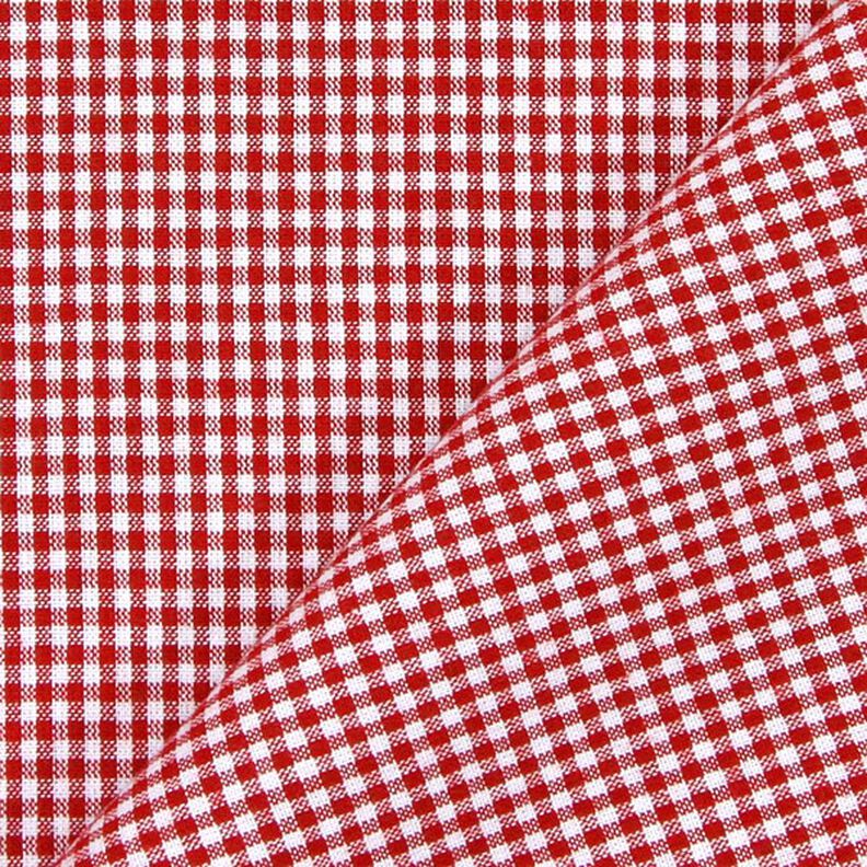 Bavlněná látka Vichy károvaná 0,2 cm – červená/bílá,  image number 3