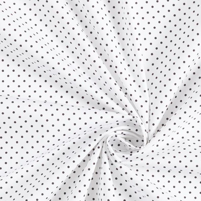 Bavlněný popelín Malé puntíky – bílá/černá,  image number 5