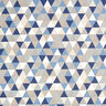 Dekorační látka polopanama Trojúhelníky – modrá,  thumbnail number 1