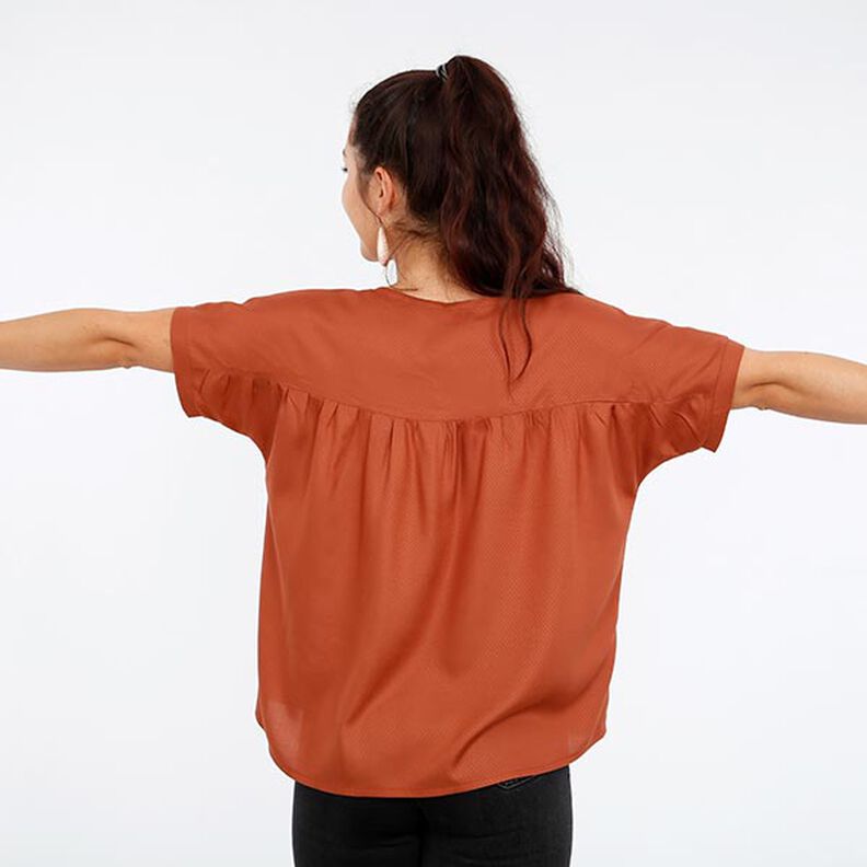 FRAU SUZY – volná halenka s krátkým rukávem a záhybky, Studio Schnittreif | XS - XXL,  image number 5
