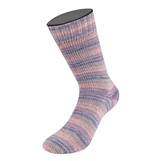 LANDLUST Sockenwolle „Bunte Ringel“, 100g | Lana Grossa – růžová/světle fialova, 