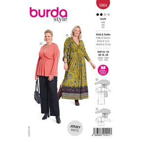 nadměrné šaty / tunika | Burda 5864 | 44-54, 