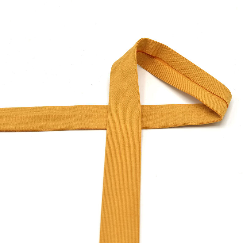 Šikmý proužek Bavlněný žerzej [20 mm] – kari žlutá,  image number 2