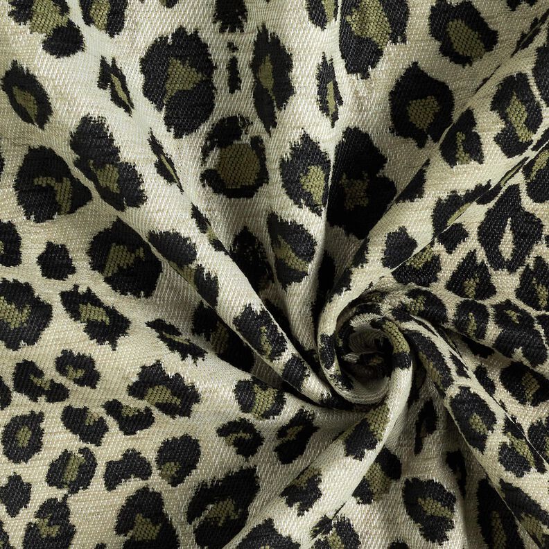 Čalounická látka Žakár Leopard – taupe (šedohnědá)/khaki,  image number 3