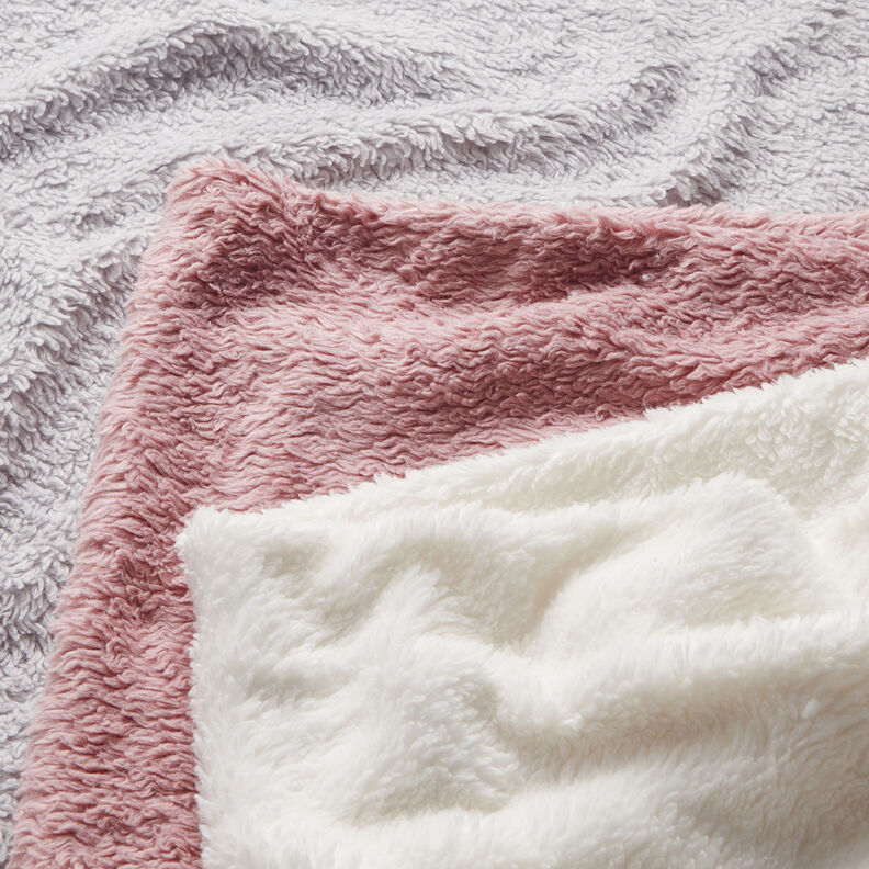 Materiál sherpa Směs s bavlnou Jednobarevné provedení – starorůžová, image number 5
