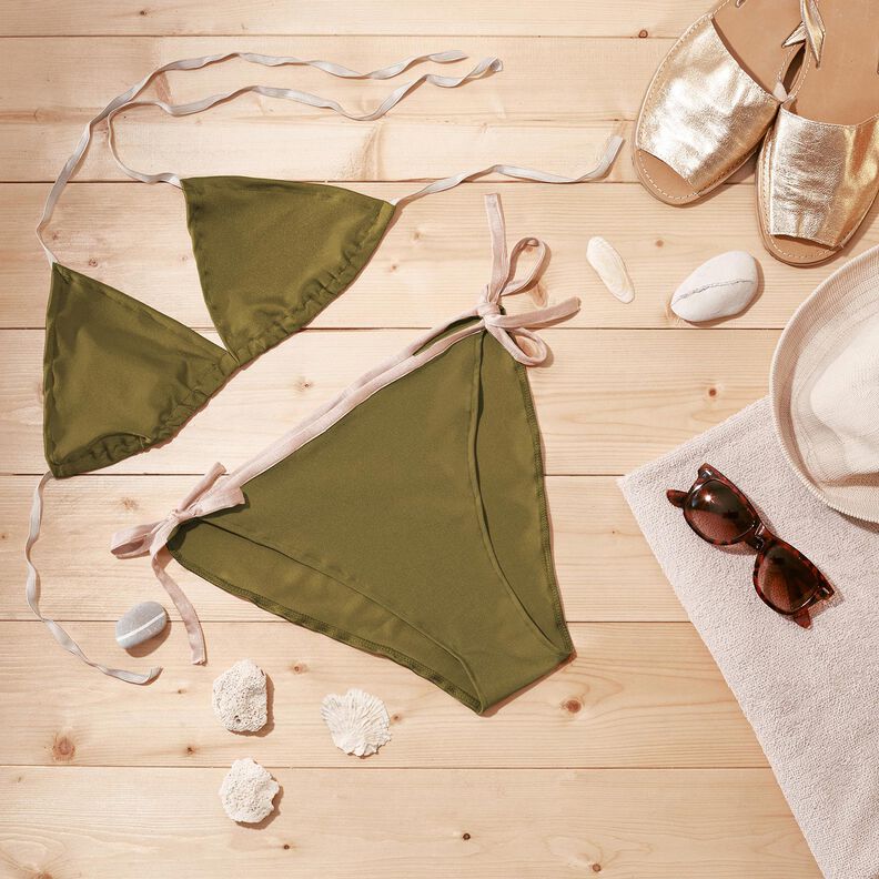 Látka na plavky SPF 50 – světle khaki,  image number 8
