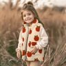Plyš teddy Jablka | Poppy Fabrics – vlněná bílá/terracotta,  thumbnail number 5