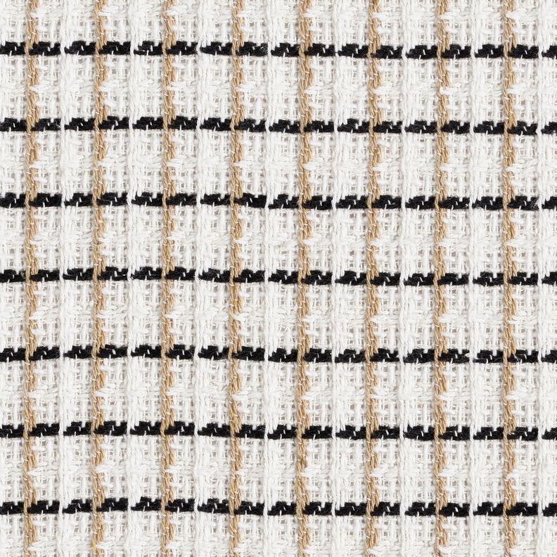Hrubé Bouclé Karo – bílá/béžová, image number 1