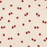 GOTS Bavlněný žerzej Jahody | Poppy Fabrics – světle béžová/karmínově červená,  thumbnail number 1