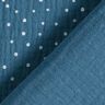 Mušelín / dvojitá mačkaná tkanina Puntíky – džínově modrá/bílá,  thumbnail number 4