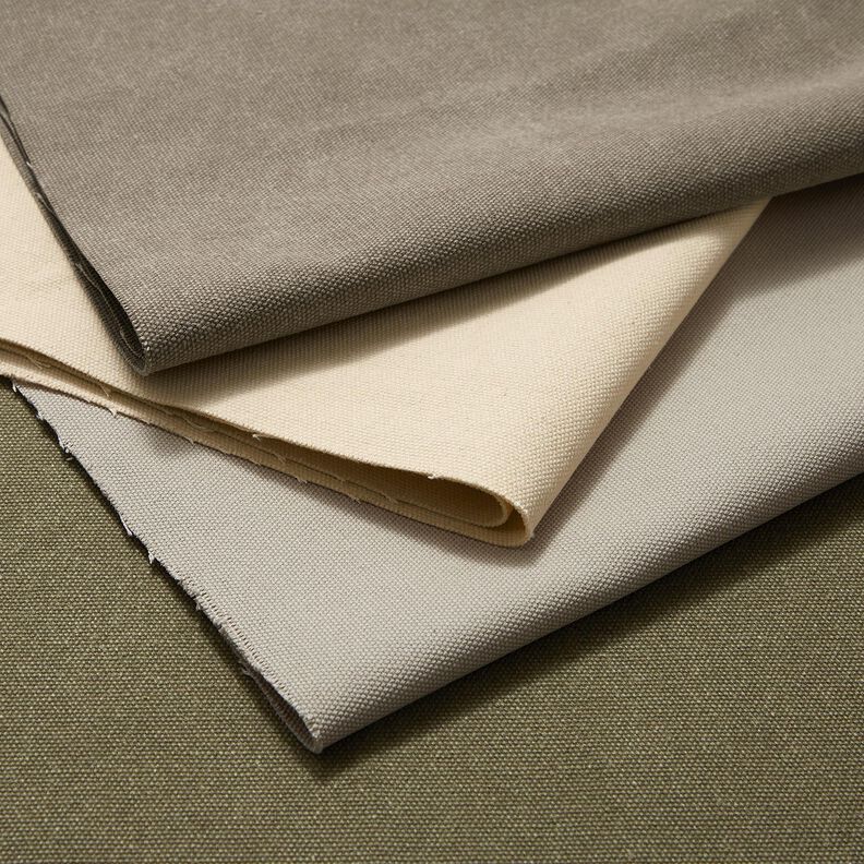 Dekorační látka Plátno voskovaný – khaki, image number 4