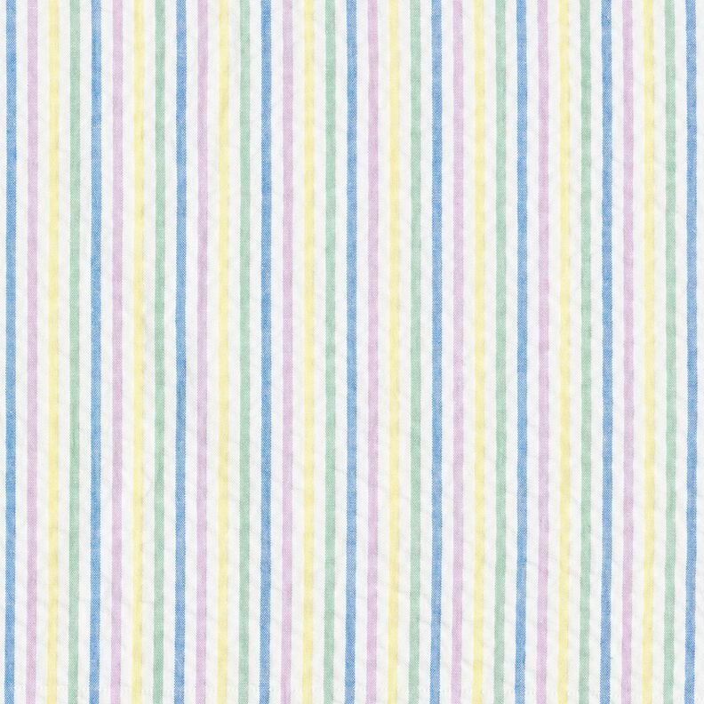 Seersucker Bavlna Mix pruhů – bílá,  image number 1