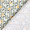 Bavlněná látka Kreton Trojúhelníky mini – rákosove zelená/bílá,  thumbnail number 4