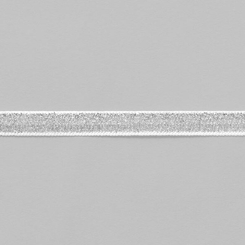 Sametová stužka Metalický [10 mm] – stříbrná metalická,  image number 2