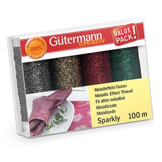 Sada šicích nití Sparkly [4 cívky na 100 m] | Guterman, 