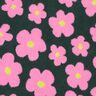 Plyš teddy Květiny | Poppy Fabrics – tmavě zelená/pink,  thumbnail number 1