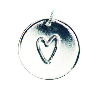 Přívěsek Heart [Ø17 mm] | Rico Design – stříbrná kovový, 