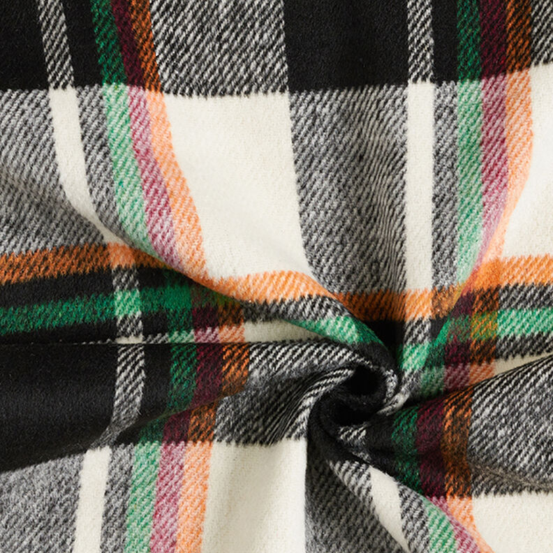 Kabátová látka barevné kostky – černá/bílá,  image number 3