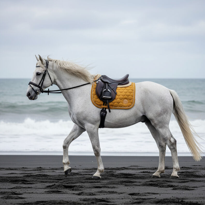 Čalounick&aacute; l&aacute;tka pro&scaron;&iacute;van&yacute; samet s pl&aacute;stvov&yacute;m vzorem &ndash; hořčicove žlut&aacute;,  image number 7