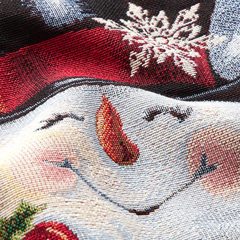 Panel Gobelín Sněhulák, materiál s lurexem – bílá, image number 2