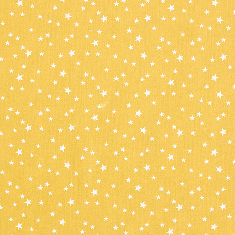Bavlněný popelín Nepravidelné hvězdy – hořčicove žlutá,  image number 1