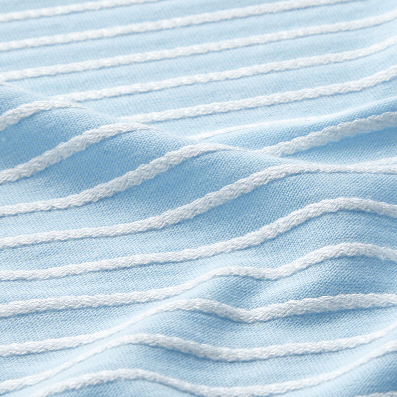 Jemné pletené proužky šňůry – světle modra/bílá,  image number 2