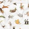 GOTS Bavlněný žerzej Roztomilá stepní zvířata digitální potisk | Poppy Fabrics – bílá/světle olivová,  thumbnail number 2