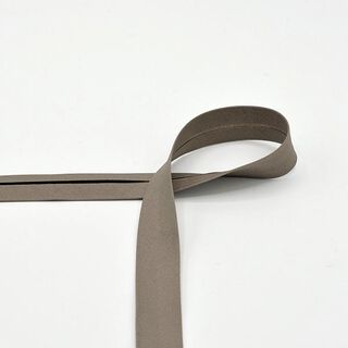 Šikmý proužek Popelín [20 mm] – taupe (šedohnědá), 