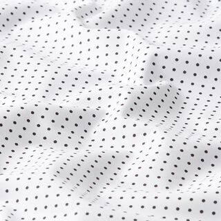 Bavlněný popelín Malé puntíky – bílá/černá, 