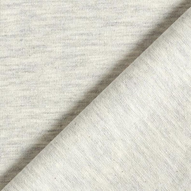 Bavlněný žerzej Medium melírovaný – světle šedá,  image number 3