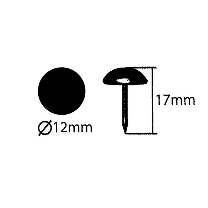 Čalounické hřebíky [ 17 mm | 50 Stk.] – antracitová,  image number 3