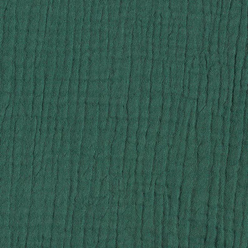GOTS Třívrstvý bavlněný mušelín – tmavě zelená,  image number 4