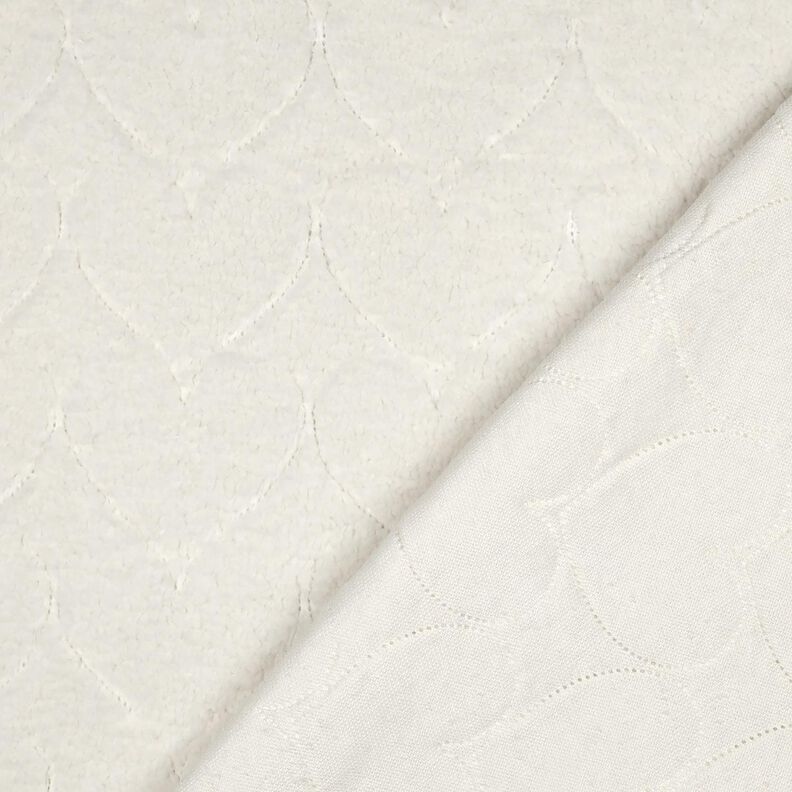 Umělá kožešina Vzor se srdíčky | Poppy Fabrics – vlněná bílá, image number 4