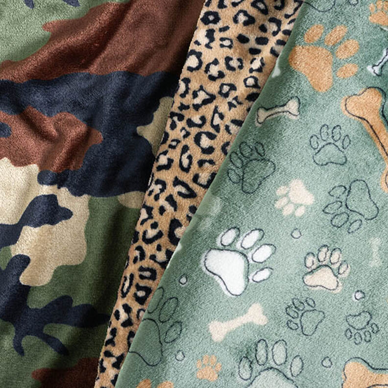 Hebký fleece Leopardí vzor – středně hnědá,  image number 5