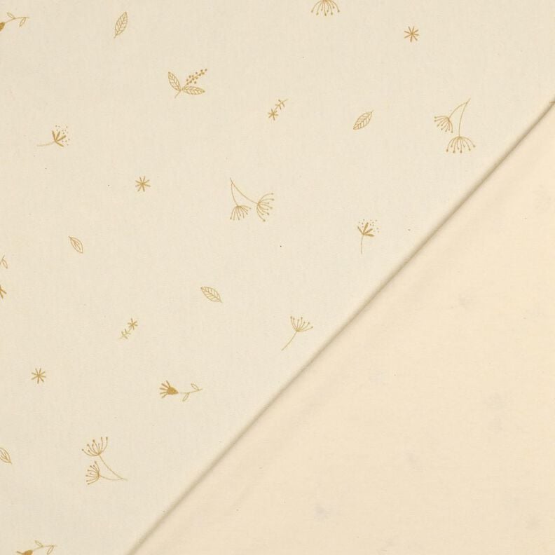 GOTS Bavlněný žerzej Větve a rostliny | Poppy Fabrics – kremová/srnčí hnědá,  image number 4