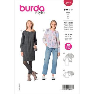 Šaty, Burda 6077 | 34-44, 