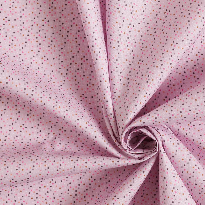 Bavlněný popelín Barevné mini tečky – pastelově fialová,  image number 3