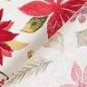 Dekorační látka Plátno Květiny poinsettie – vlněná bílá/karmínově červená,  thumbnail number 4