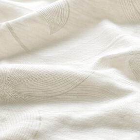 Bavlněný žerzej Tulipány – vlněná bílá, 